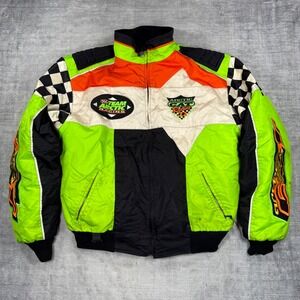 Arctic Cat Jacket Mens Large Neon Green Vintage 80s 3 In 1 Thinsulate Snowmobile